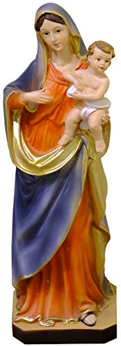 Kaltner Präsente Idea de regalo – Figura decorativa de la madre de Dios María Madonna con el niño Jesús (altura 30,5 cm)