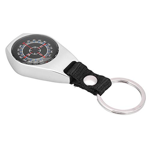 Keenso Compass and Keychain Professional Small Handheld Compass Hiking Pocket Compass Compás de Supervivencia para Acampar Senderismo Deportes al Aire Libre