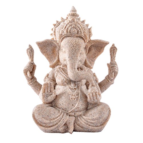 Kitchnexus Escultura de Ganesha Artesanía de Ganesha Budista Hecha a Mano Artesanía Budista Estatua de Elefante Decoración