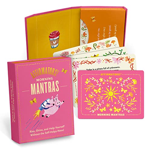 Knock Knock 10008 Afirmadores Mantras Mañana - Deck, tarjetas diarias y afirmaciones positivas (30 cartas)