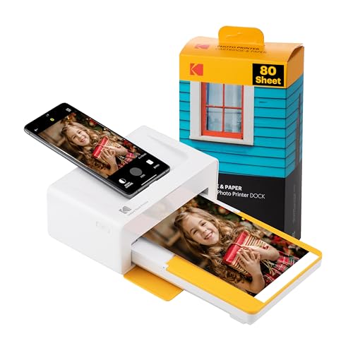 KODAK Dock Plus 4PASS Impresora de Fotos Instantánea (10x15cm) + Pack con 90 Hojas