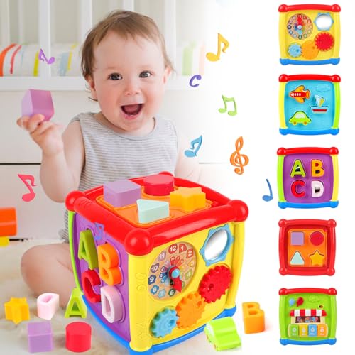 kramow Juguete Educativo para Bebés de 1 y 2 Años, Centro de Actividades Musical con Sonidos y Luces, Juguetes Interactivos para el Desarrollo Infantil