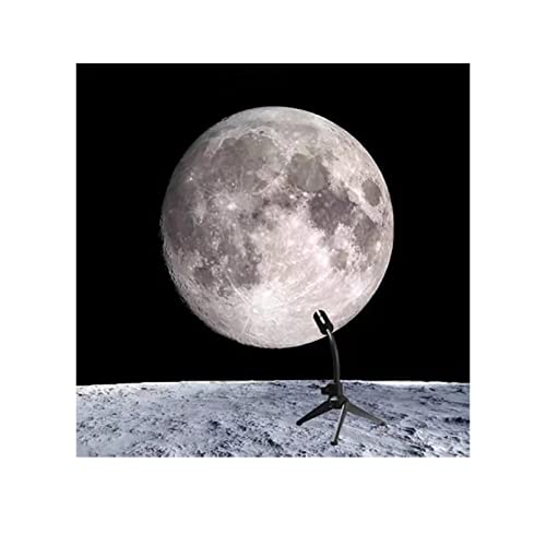Lámpara LED de proyección de tierra lunar, lámpara de luna, decoración romántica, proyector de luz nocturna especial, lámpara lunar, flotante 3D decoración estética de habitación (luna)