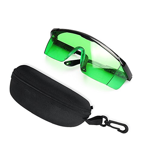 Láser verde Gafas mejoradas-Huepar GL01G Ajustable Gafas para mejorar la seguridad de protección para los ojos para Alineación de nivel láser verde