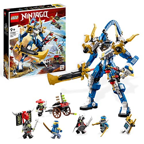 LEGO 71785 Ninjago Meca Titán de Jay, Figura de Acción Grande, Juego de Acción y Batalla para Niños Pequeños con 5 Mini Figuras y Espada de Juguete, Set 2023