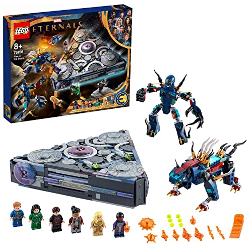 LEGO 76156 Marvel Ascenso de Domo, Juguete de Construcción de Nave Espacial de Superhéroes de la película Los Eternos con 2 Figuras