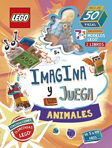 LEGO ICONIC. Imagina y juega. Animales: Incluye dos libros y 50 piezas