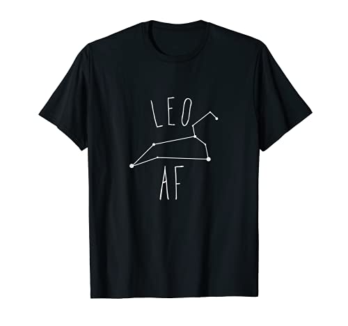 Leo AF Constellation - Diseño de cumpleaños con diseño de zodíaco Leo Camiseta