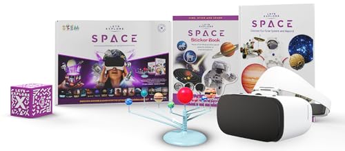 Let's Explore Auriculares de realidad virtual para niños y adultos, STEM educativos de realidad virtual/gafas AR VR Set para teléfonos inteligentes Android y iPhone