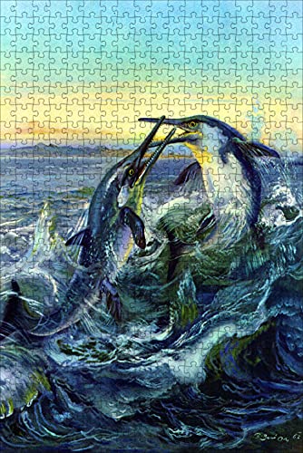 LHJOY Jigsaw Puzzle 1000 Piezas Ictiosaurio Animal Antiguo Submarino Regalo de cumpleaños 75x50cm