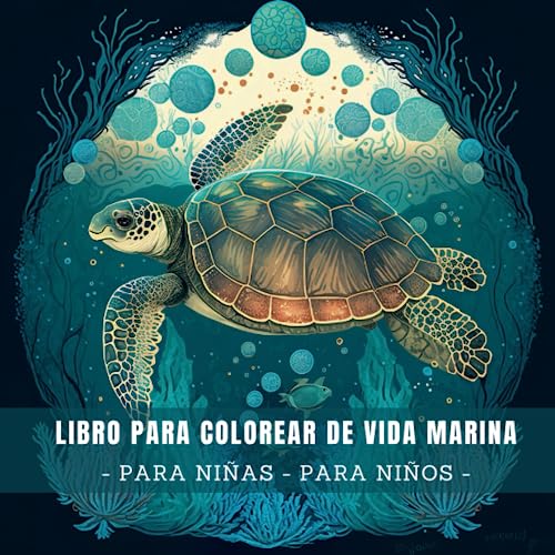 Libro de colorear Mandala de vida marina para niños: 44 motivos para colorear sobre la vida marina; Para relajarse y divertirse.: Libro de colorear con 44 motivos de vida marina para niños.