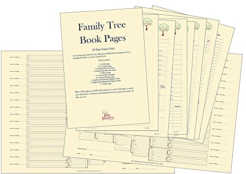 Libro para árbol familiar (idioma español no garantizado), color crema