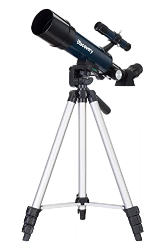 Ligero Telescopio Refractor Portátil Discovery Sky Trip ST50 De 50 mm para Niños y Principiantes con Adaptador De Fotos y Libro sobre Astronomía En Italiano