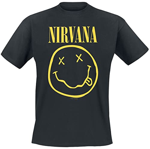 Live Nation - Camiseta con estampado con estampado con cuello redondo de manga corta para hombre, Negro, Small