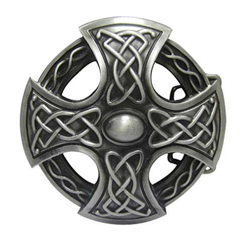 LKMY Hebilla de cinturón con nudo celta irlandés de Keltic irlandés, escocesa, para el día del padre