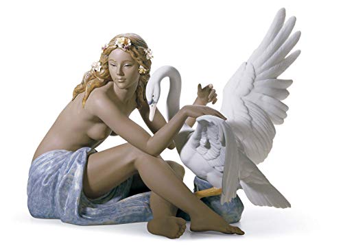 LLADRÓ Figura Leda Y El Cisne. Figura Cisne de Porcelana.