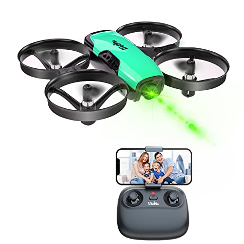 Loolinn | Drones para Niños con Camara Ajustable - Mini Drone Cuadricóptero, Dron con FPV Transmisión en Tiempo Real Fotos y Videos/Incluye Dos baterias (Regalo para Navidad)