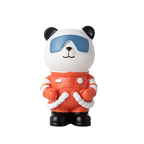 MagiDeal Estatuilla de Panda, Escultura de Juguete de en Miniatura, Estatua Creativa para Oficina, decoración para Sala de Estar, Naranja