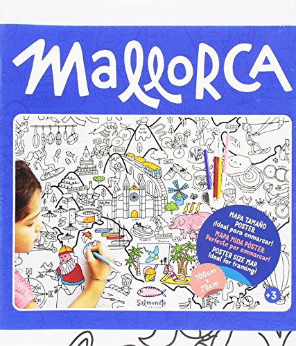 Mallorca (Mapa percolorejar): Para pintar y colorear a lo grande (Color Map)