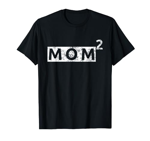 Mamá Two Mom 2 Madre de dos niños Géminis Camiseta