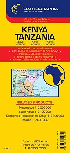 Mapa Cartographia Kenya y Tanzania (Mapas Cartographia)