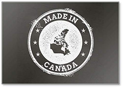 Mapa de Canadá en una pizarra escolar. Imán para nevera con sello de goma de Grunge