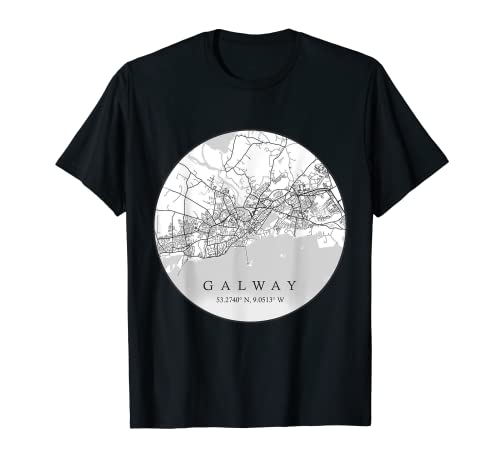 Mapa del condado de Galway, Irlanda, Eire Irish Travel, Galway, Gaillimh Camiseta