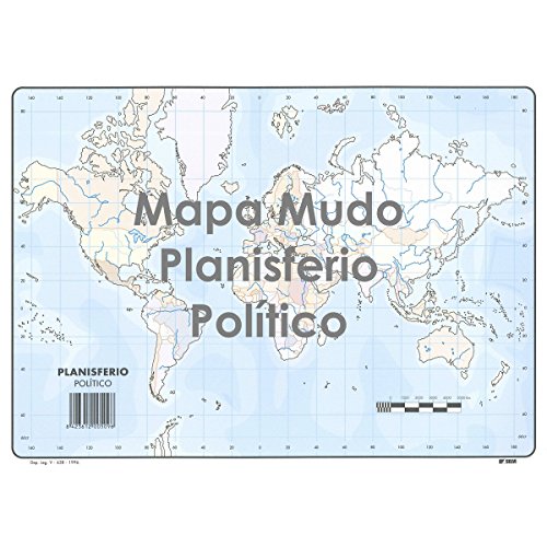 Mapa Mudo SELVI Color Din-A4 Planisferio Político, Caja x50