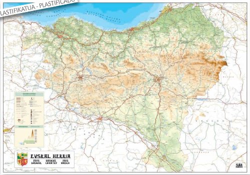 Mapa mural de Euskal Herria (Cartografía)