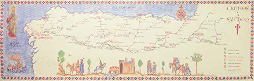 Mapa Mural Medieval Caminos A Santiago (30x95)