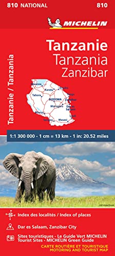 Mapa National Tanzania-Zanzíbar: 810 (Mapas National Michelin)