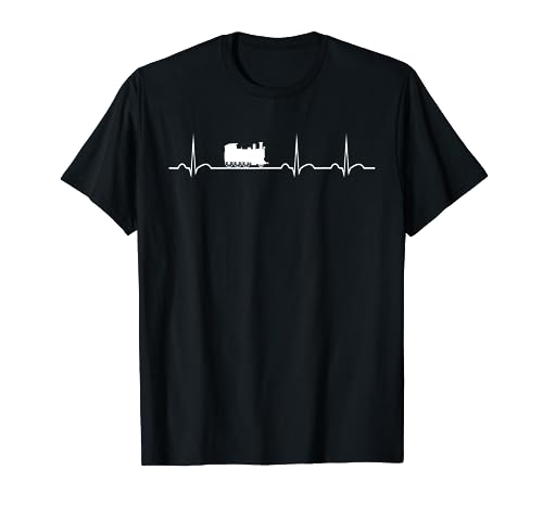 Maqueta de ferrocarril Locomotora de latido del corazón Camiseta