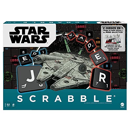 Mattel Games Scrabble Star Wars, juego de mesa para niños y niñas de +10 años, incluye cartas (Mattel HDX15)