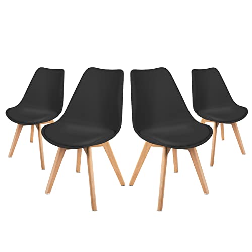 Silla nórdica de comedor de madera maciza, sillón moderno, diseño  ergonómico, para restaurante, oficina, mostrador, familia