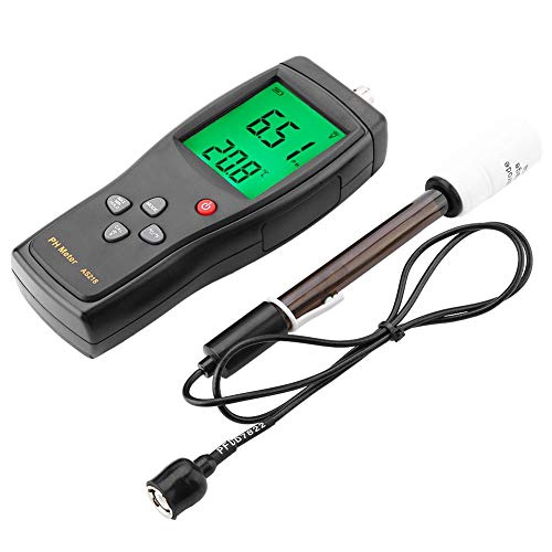Medidor de pH Digital AS218 con Sensor Inteligente de pH 0,00~14,00 Medidor de Humedad de pH Instrumento de Medición de Humedad con Caja de Almacenamiento y Sonda
