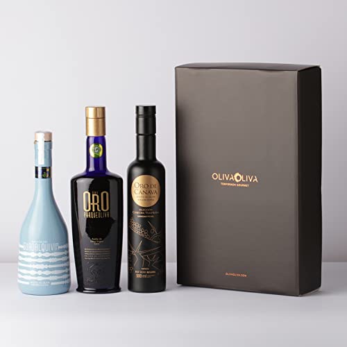 Mejores Aceites de Oliva Virgen Extra del Mundo (Premios a la Calidad Mario Solinas 2021) - Pack de 3 botellas de 500 ml (Caja de cartón)