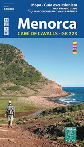Menorca. Camí de Cavalls. GR-223. Escala 1:50.000. Mapa excursionista. Español, English, Deustch. Alpina editorial (Guias De Senderismo)