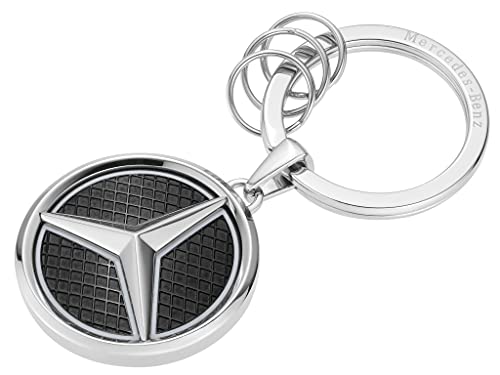 Mercedes-Benz, Llavero modelo Las Vegas. Color plata y negro. Estrella central que se ilumina. Producto Oficial Collection.