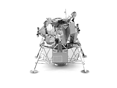Metal Earth Puzzle 3D Módulo Lunar Apolo. Rompecabezas De Metal De Espacio. Maquetas Para Construir Para Adultos Nivel Desafiante De 6 X 6 X 5.5 Cm