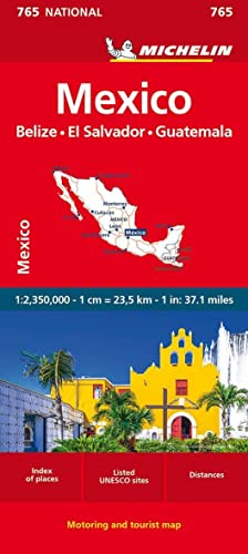 Michelin Map Mexico 765 [Idioma Inglés]: Straßen- und Tourismuskarte 1:1.250.000 (Mapas National)