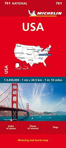 Michelin USA Road Map (Maps/Country (Michelin)) [Idioma Inglés]: Straßen- und Tourismuskarte 1:3.450.000 (Mapas National)