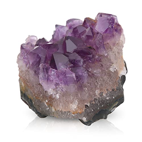 Mini Drusa de Amatista, piedra irregular de cristal, Geodas de amatista en bruto, Racimo de cristales de amatista púrpura para uso en cristales curativos, 10 * 8.5 * 6cm