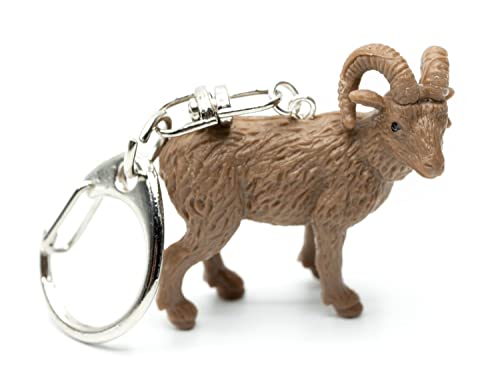 Miniblings Llavero de Capricornio con diseño de animales en color marrón, hecho a mano, marrón, 40mm