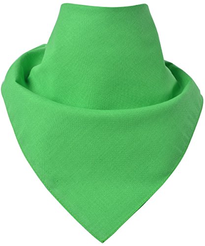 Miobo Bandana, pañuelos para el cuello, 100% algodón, talla única 55 x 55 cm, Uni Green, medium