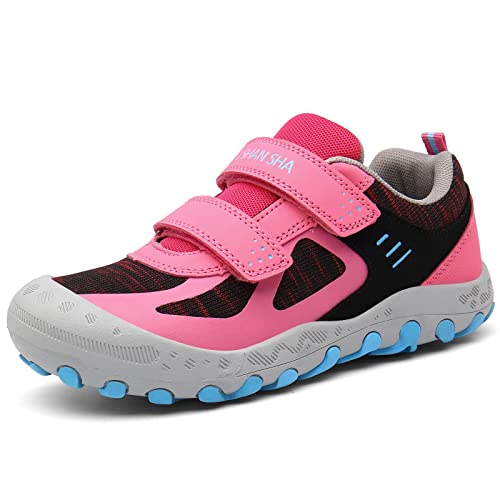 Mishansha Zapatos de Running Niñas Zapatillas Deportivas Transpirable Antideslizante Zapatos de Senderismo Ligeras Calzado Trekking, Rosa, 34 EU