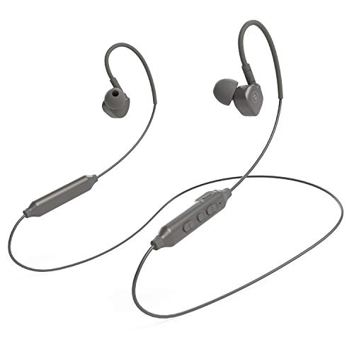 Mixx Audio | Memory Fit 5 Auriculares Deportivos estéreo inalámbricos Bluetooth - 5 Horas de duración de la batería - Gris Espacial, Talla única