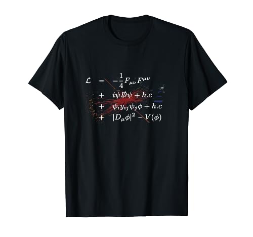 Modelo estándar de física teórica de Higgs Boson Lagrangian Camiseta