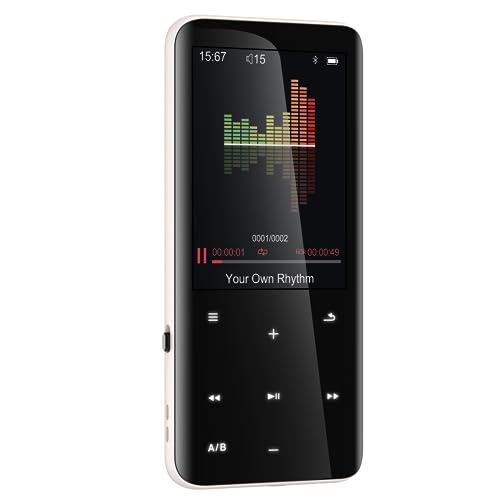 MP3 Reproductor 96GB, MP3 Bluetooth 5.2 con Pantalla LCD de Color de 1.8", Volorful MP3 Player con Radio FM, Altavoz HD Integrado, Sonido HiFi, Mini Reproductor Música Portátil con Auriculares