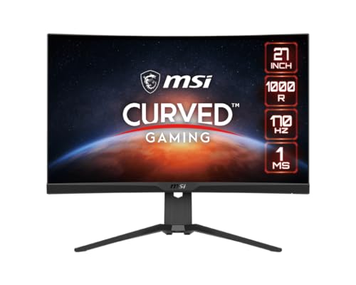 MSI G27C5 E2 - Monitor Gaming Curvo 27", FHD, 170 Hz (1920x1080, VA, Curvatura 1500R, 16:9, Frameless, 250 nits, Anti-Flicker)