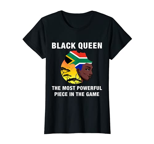 Mujer Bandera de Sudáfrica del mes de la historia negra africana Camiseta